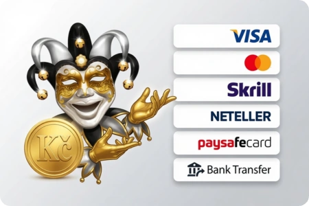 Respin Joker – platební metody Visa, Skrill a bankovní převod v Kč